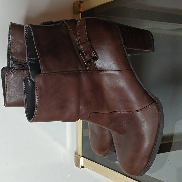 Ralph Lauren brown leather heeled boots size 7.5 - Picture 5 of 16